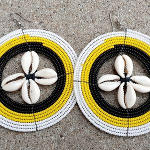 Xl Maasai Tribal Hoop Earrings